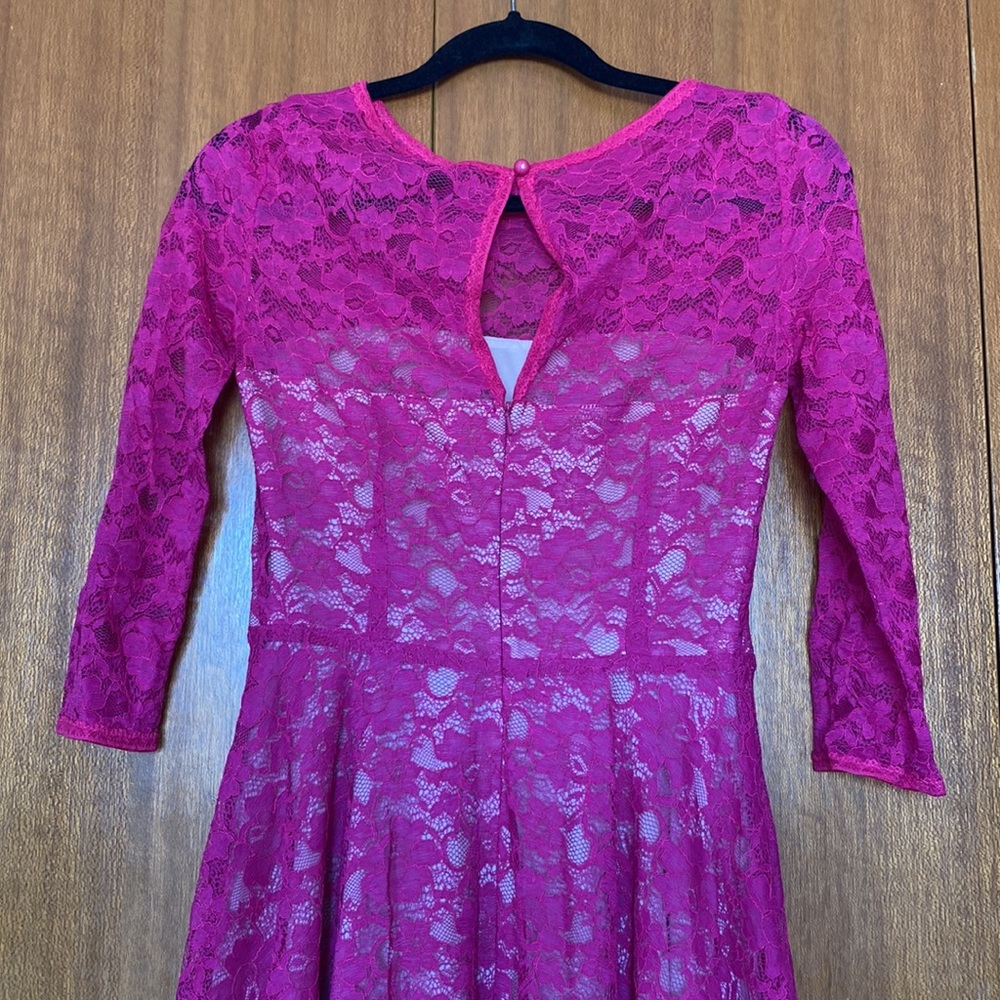 French Connection Pink Lace Dress - Picture 10 of 14